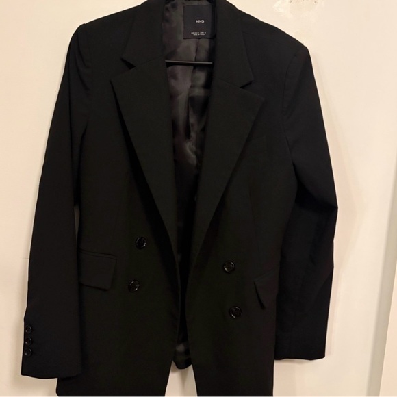 Women's Black Double-Breasted Blazer - Picture 2 of 4